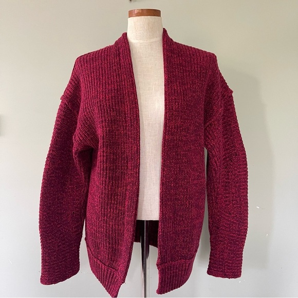 Free People Red High Hopes open front cardigan size Medium preowned - Picture 1 of 5